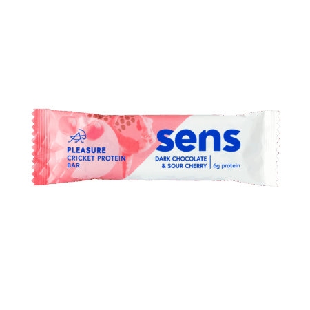 Barres protéinées Pleasure Criquet - Goût Chocolat Noir & Cerise